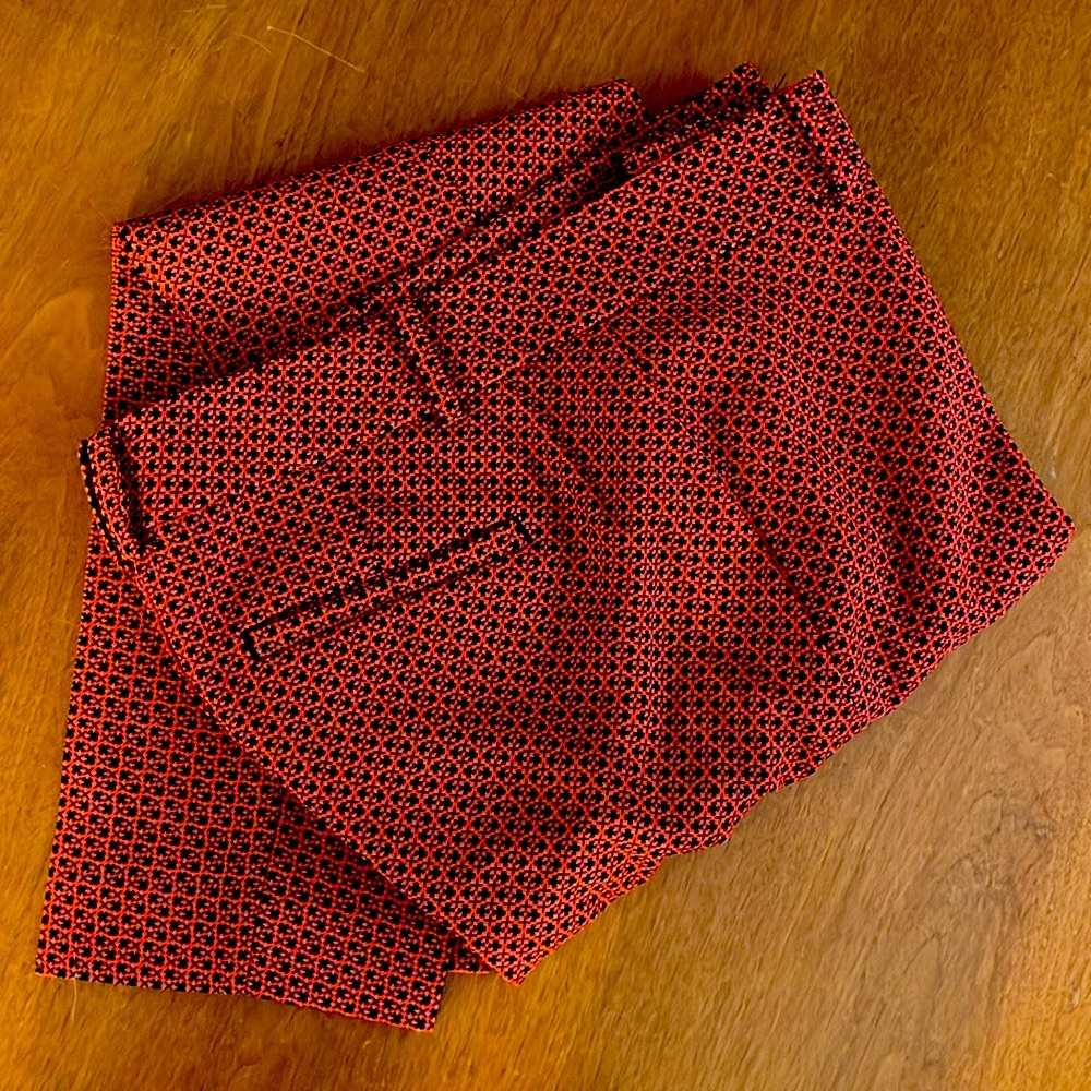 Ann Taylor Cropped Pants (Red & Black)